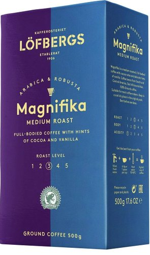Кофе Lofbergs Magnifika молотый 500 г - 1/1