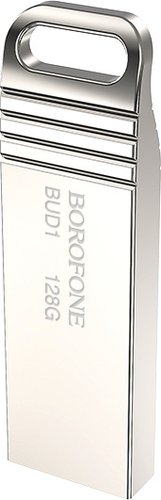 USB Flash Borofone BUD1 128GB (серебристый) - 1/1
