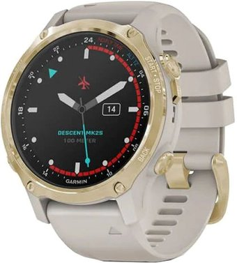 Умные часы Garmin Descent Mk2s (светло-золотистый/светло-песочный) - 1/1