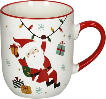 Кружка Andrea Fontebasso New Milk & Coffee Babbo Mood. Санта и гирлянда NL68401M248_1 (красный) - 1/1