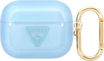 Чехол CG Mobile Guess Translucent Palm Tree для AirPods Pro GUAPLFCTPB (синий) - 1/1