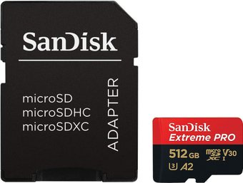 Карта памяти SanDisk Extreme PRO microSDXC SDSQXCD-512G-GN6MA 512GB (с адаптером) - 1/1