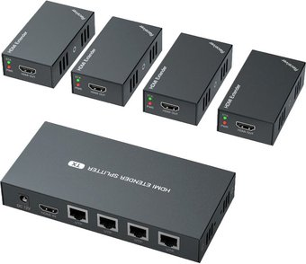 Разветвитель USBTOP HDMI 1x4 FullHD 1080p до 60 метров RJ45 UTP (ver.02) - 1/1