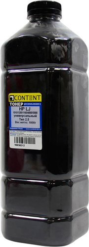 Тонер Content Универсальный для HP LJ 1010/1200/1160/4000/5000 Тип 2.5 1 кг - 1/1