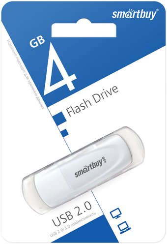 USB Flash SmartBuy Scout 4GB (белый) - 1/1