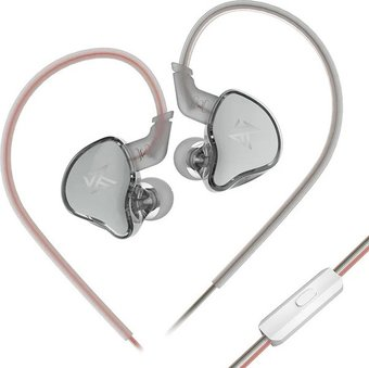 Наушники KZ Acoustics EDCX (с микрофоном, серебристый) - 1/1