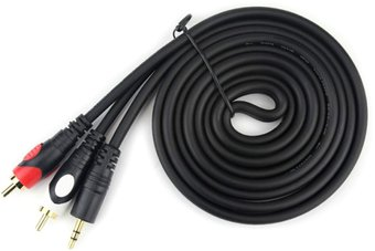 Кабель Linly Lighting Стереоминиджек - 2RCA (1.5 м, черный) - 1/1