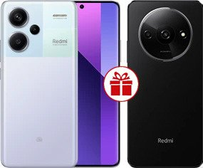Смартфон Xiaomi Redmi Note 13 Pro+ 5G 12GB/512GB с NFC международная версия (фиолетовое сияние) и Redmi A3 3GB/64GB (полуночный черный) по акции - 1/1