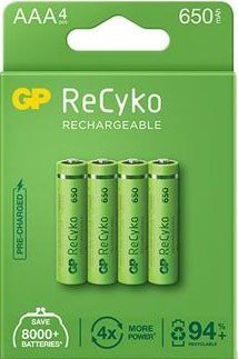 Аккумулятор GP ReCyko AAA 650mAh 4шт - 1/1
