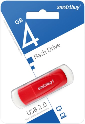 USB Flash SmartBuy Scout 4GB (красный) - 1/1
