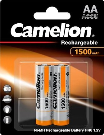 Аккумулятор Camelion AA 1500mAh 2 шт. NH-AA1500-BP2 - 1/1