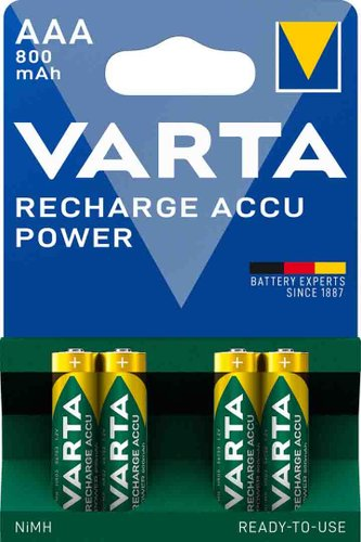 Аккумулятор Varta Recharge Accu Power AAA 800mAh 56703101404 (4 шт) - 1/1