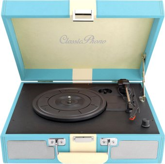 Виниловый проигрыватель Lenco TT-33 (голубой) - 1/1