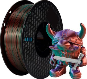 Пластик Kingroon PLA Tri Color Silk 1.75мм NSC024 (1кг, Green/Purple/Copper) - 1/1