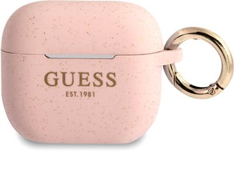 Чехол CG Mobile Guess with ring для AirPods 3 GUA3SGGEP (светло-розовый) - 1/1