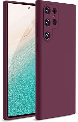 Чехол для телефона KST Silicone Cover для Samsung Galaxy S23 Ultra (марсала с закрытым низом) - 1/1