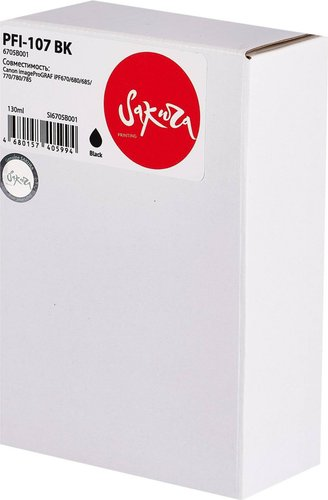 Картридж Sakura Printing SI6705B001 (аналог Canon PFI-107 BK) - 1/1