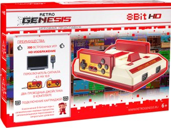 Игровая приставка Retro Genesis 8 Bit HD (2 геймпада, 300 игр) - 1/1