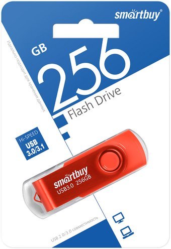 USB Flash SmartBuy Twist 3.0 256GB (красный) - 1/1