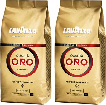 Кофе Lavazza Qualita Oro в зернах 2x500 г - 1/1