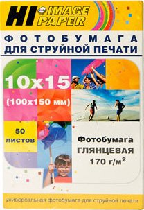 Фотобумага Hi-Black Hi-Image глянцевая 10x15, 170 г/м2, 50 л [A210200] - 1/1