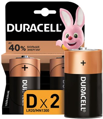 Батарейка DURACELL Basic LR20-2BL 2 шт Б0014055 - 1/1