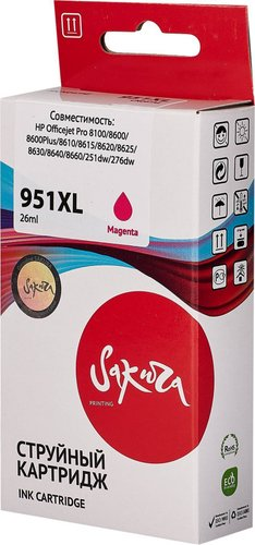 Картридж Sakura Printing SICN047AE (аналог HP 951XL Magenta) - 1/1