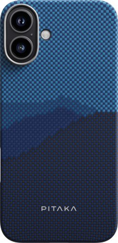 Чехол для телефона Pitaka StarPeak Tactile Woven для iPhone 16 (темно-синий) - 1/1