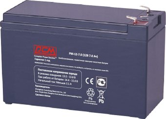 Аккумулятор для ИБП Powercom PM-12-7.0 (12В/7 А·ч) - 1/1