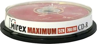 CD-R диск Mirex 700Mb 52x UL120052A8L (10 шт.) - 1/1