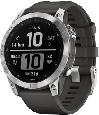 Умные часы Garmin Fenix 7 Solar (серебристый/графитовый) - 1/1