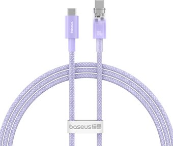 Кабель Baseus Explorer Series Fast Charging with Smart Temperature Control USB Type-C USB Type-C (1 м, фиолетовый) - 1/1