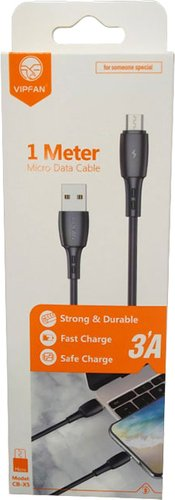 Кабель Vipfan X05 USB Type-A -microUSB (1 м, черный) - 1/1