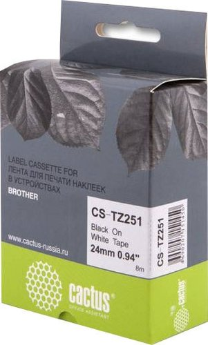 Картридж-лента для термопринтера CACTUS CS-TZ251 (аналог Brother TZ251) - 1/1