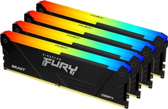Оперативная память Kingston FURY Beast RGB 4x32ГБ DDR4 3600 МГц KF436C18BB2AK4/128 - 1/1