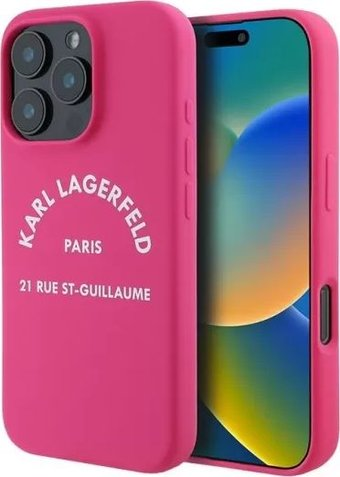 Чехол для телефона Lagerfeld Liquid silicone RSG logo для iPhone 16 Pro KLHCP16LSLSGRF - 1/1