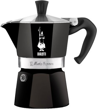 Гейзерная кофеварка Bialetti Moka Express (3 порции, черный) - 1/1