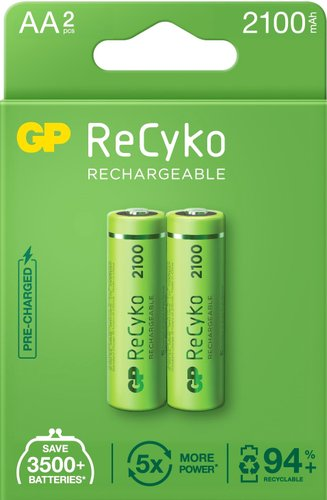 Аккумулятор GP ReCyko AA 2100mAh 2 шт. - 1/1