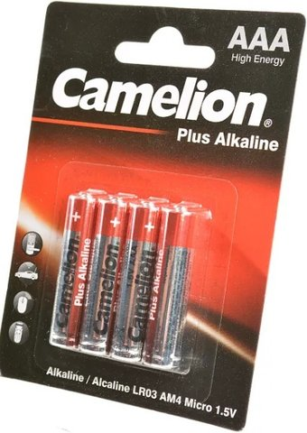 Батарейка Camelion LR03 Plus Alkaline BL-4 LR03-BP4 4 шт - 1/1