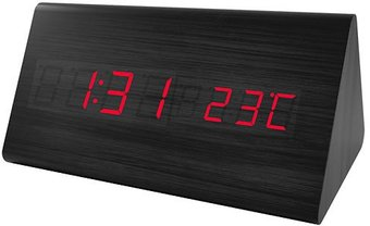 Настольные часы Perfeo Pyramid PF-S710T (черный/красный) - 1/1