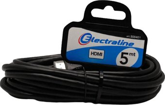 Кабель Electraline 500401 HDMI - HDMI (5 м, черный) - 1/1