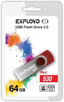 USB Flash Exployd 530 64GB (красный) [EX064GB530-R] - 1/1