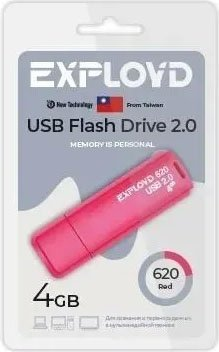USB Flash Exployd 620 4GB (красный) - 1/1