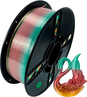 Пластик Kingroon PLA Silk 1.75мм B01892 (1кг, Rainbow Macaron) - 1/1