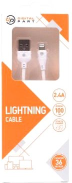 Кабель Digital Part LC-301 USB Type-A - Lightning (1 м, белый) - 1/1