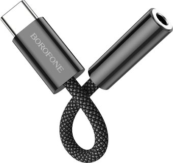Кабель Borofone BV15 USB Type-C - 3.5 Jack (черный) - 1/1