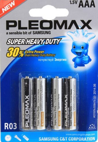 Батарейка Pleomax Super Heavy Duty AAA 4 шт. - 1/1