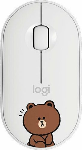 Мышь Logitech M350 Pebble Line Friends Brown (белый) - 1/1