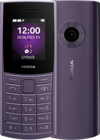 Кнопочный телефон Nokia 110 4G Dual SIM (фиолетовый) - 1/1
