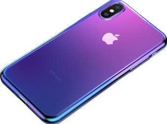 Чехол для телефона Baseus Glow для iPhone XS (черный) - 1/1